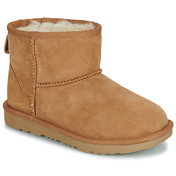 UGG Classic Mini II Boot for Kids in Brown, Size 1, Leather