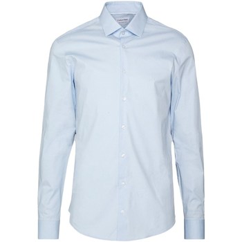 Textiel Heren Overhemden lange mouwen Calvin Klein Jeans K10K108229 Blauw