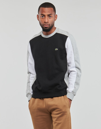 Textiel Heren Sweaters / Sweatshirts Lacoste SH1299-EQD Zwart / Wit / Grijs