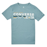 Textiel Jongens T-shirts korte mouwen Converse WORDMARKCHESTSTRIPE Blauw