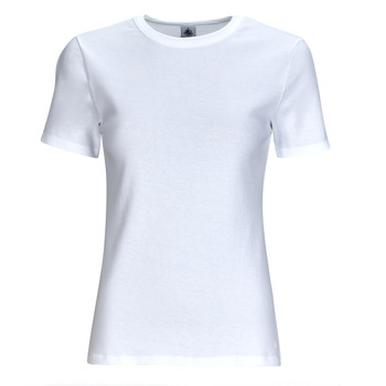 Textiel Dames T-shirts korte mouwen Petit Bateau MC COL ROND Wit
