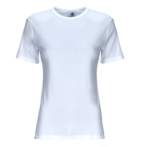 Textiel Dames T-shirts korte mouwen Petit Bateau MC POINTE COCOTTE Wit