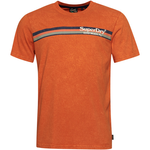 Textiel Heren T-shirts korte mouwen Superdry T-shirt  Vintage Venue Oranje