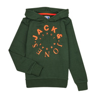 Textiel Jongens Sweaters / Sweatshirts Jack & Jones JJWARRIOR SWEAT HOOD Groen