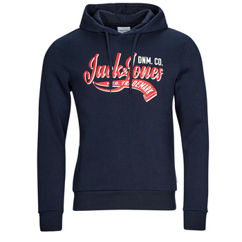 Textiel Heren Sweaters / Sweatshirts Jack & Jones JJELOGO SWEAT HOOD 2 COL 23/24 Marine