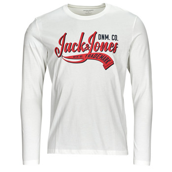 Textiel Heren T-shirts met lange mouwen Jack & Jones JJELOGO TEE LS O-NECK 2 COL AW23 SN Wit