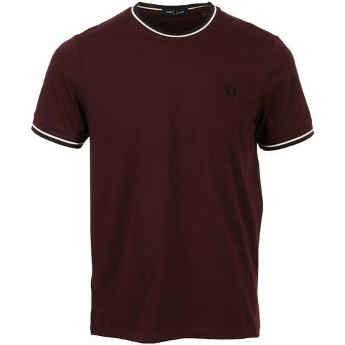 Textiel Heren T-shirts korte mouwen Fred Perry Twin Tipped T-Shirt Rood