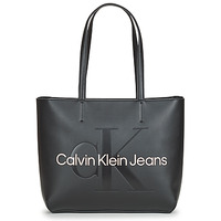 Tassen Dames Tote tassen / Boodschappentassen Calvin Klein Jeans SCULPTED SHOPPER29 MONO Zwart