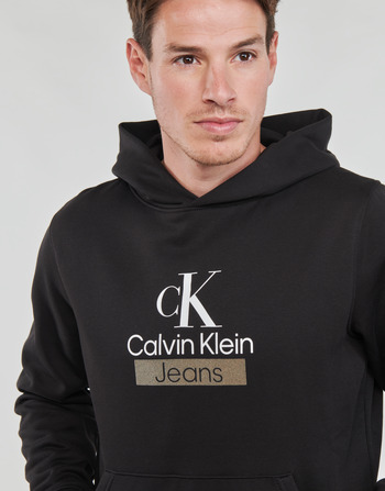 Calvin Klein Jeans STACKED ARCHIVAL HOODY Zwart