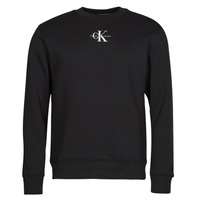 Textiel Heren Sweaters / Sweatshirts Calvin Klein Jeans MONOLOGO CREW NECK Zwart