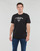 Textiel Heren T-shirts korte mouwen Calvin Klein Jeans VARSITY CURVE LOGO T-SHIRT Zwart