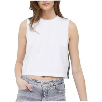 Textiel Dames T-shirts korte mouwen Calvin Klein Jeans  Wit