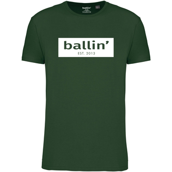 Textiel Heren T-shirts korte mouwen Ballin Est. 2013 Cut Out Logo Shirt Groen