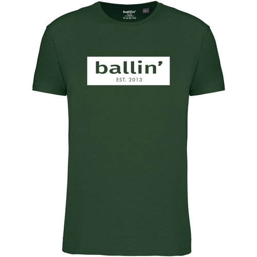 Textiel Heren T-shirts korte mouwen Ballin Est. 2013 Cut Out Logo Shirt Groen