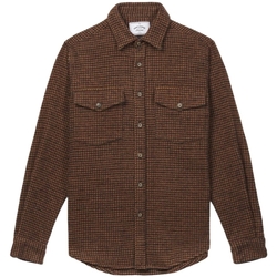 Textiel Heren Overhemden lange mouwen Portuguese Flannel Leaf Overshirt Bruin