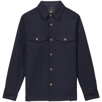 Textiel Heren Overhemden lange mouwen Portuguese Flannel Wool Field Overshirt - Navy Blauw