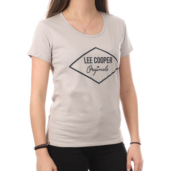 Textiel Dames T-shirts korte mouwen Lee Cooper  Grijs