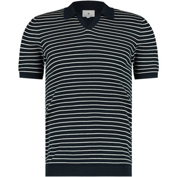 Textiel Heren T-shirts & Polo’s State Of Art Poloshirt Strepen Donkerblauw Blauw