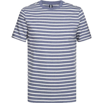 Textiel Heren T-shirts & Polo’s Profuomo T-Shirt Strepen Blauw Blauw