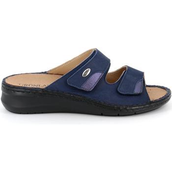 Schoenen Dames Leren slippers Grunland GRU-CCC-CE0909-BL Blauw
