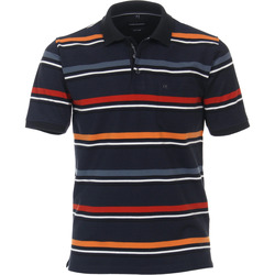 Textiel Heren T-shirts & Polo’s Casa Moda Poloshirt Strepen Navy Blauw