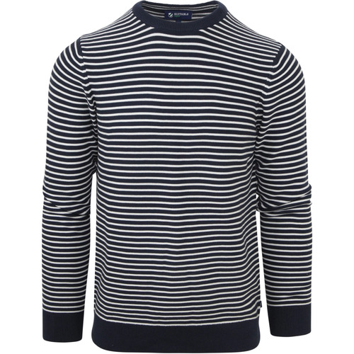 Textiel Heren Sweaters / Sweatshirts Suitable Respect Trui Otto Blauw Streep Blauw