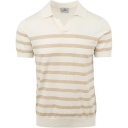 Textiel Heren T-shirts & Polo’s Suitable Roan Knitted Polo Linnen Beige Multicolour