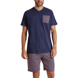 Textiel Heren Pyjama's / nachthemden Admas Pyjamashort t-shirt Panot Antonio Miro Blauw