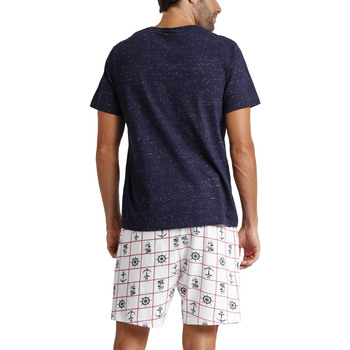 Admas Pyjamashort t-shirt Sailor Blauw