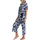 Textiel Dames Pyjama's / nachthemden Admas Pyjama loungewear palazzo broek wikkel top Navy Flowers Blauw
