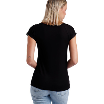 Admas T-shirt met korte mouwen Brillo Zwart