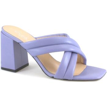 Schoenen Dames Leren slippers Evaluna EVA-E23-5871-GL Violet