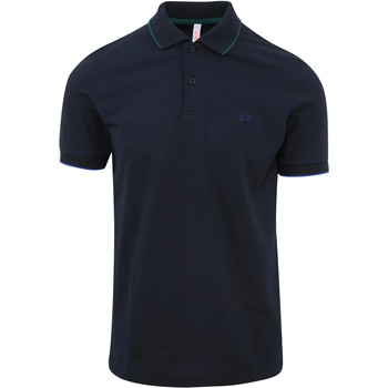Textiel Heren T-shirts & Polo’s Sun68 Poloshirt Small Stripe Navy Blauw