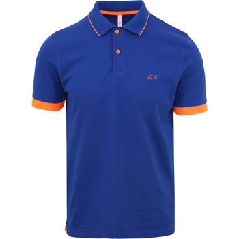 Textiel Heren T-shirts & Polo’s Sun68 Poloshirt Small Stripe Royal Blauw Blauw