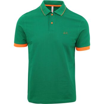 Textiel Heren T-shirts & Polo’s Sun68 Poloshirt Small Stripe Groen Groen