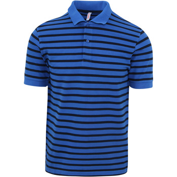Textiel Heren T-shirts & Polo’s Sun68 Poloshirt Strepen Royal Blauw Blauw