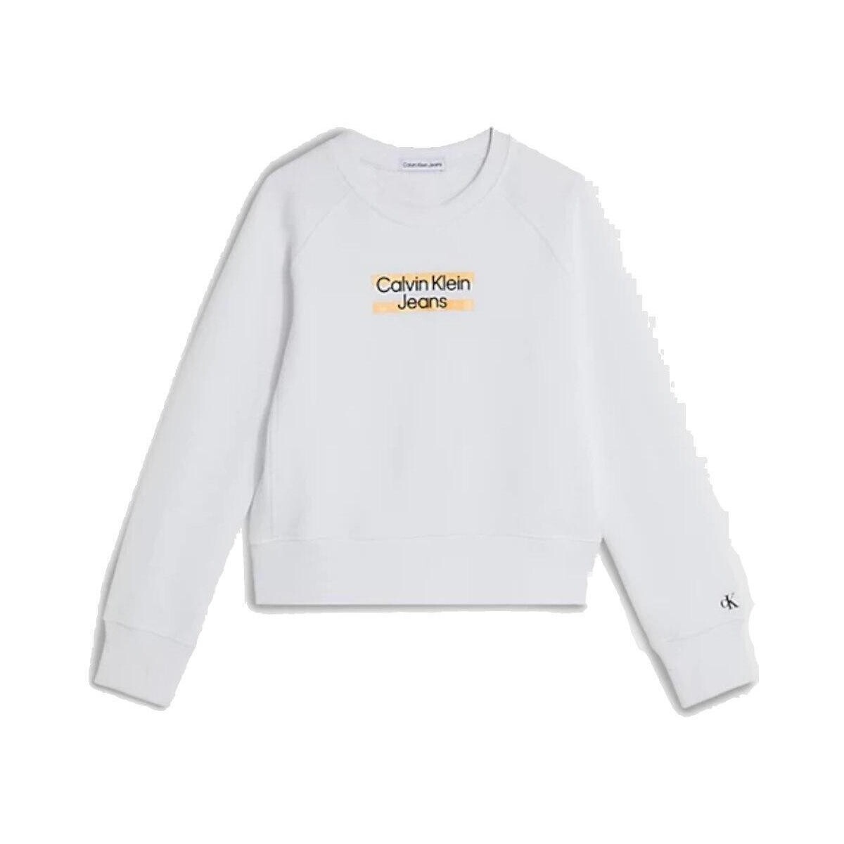 Textiel Meisjes Sweaters / Sweatshirts Calvin Klein Jeans  Wit