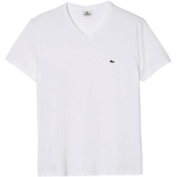 Textiel Heren T-shirts korte mouwen Lacoste CAMISETA HOMBRE   CUELLO EN PICO TH2036 Wit