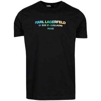 Textiel Heren T-shirts korte mouwen Karl Lagerfeld  Zwart