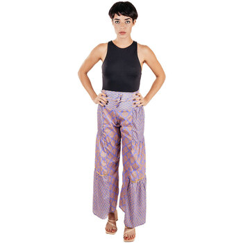 Textiel Dames Broeken / Pantalons Isla Bonita By Sigris Broek Violet