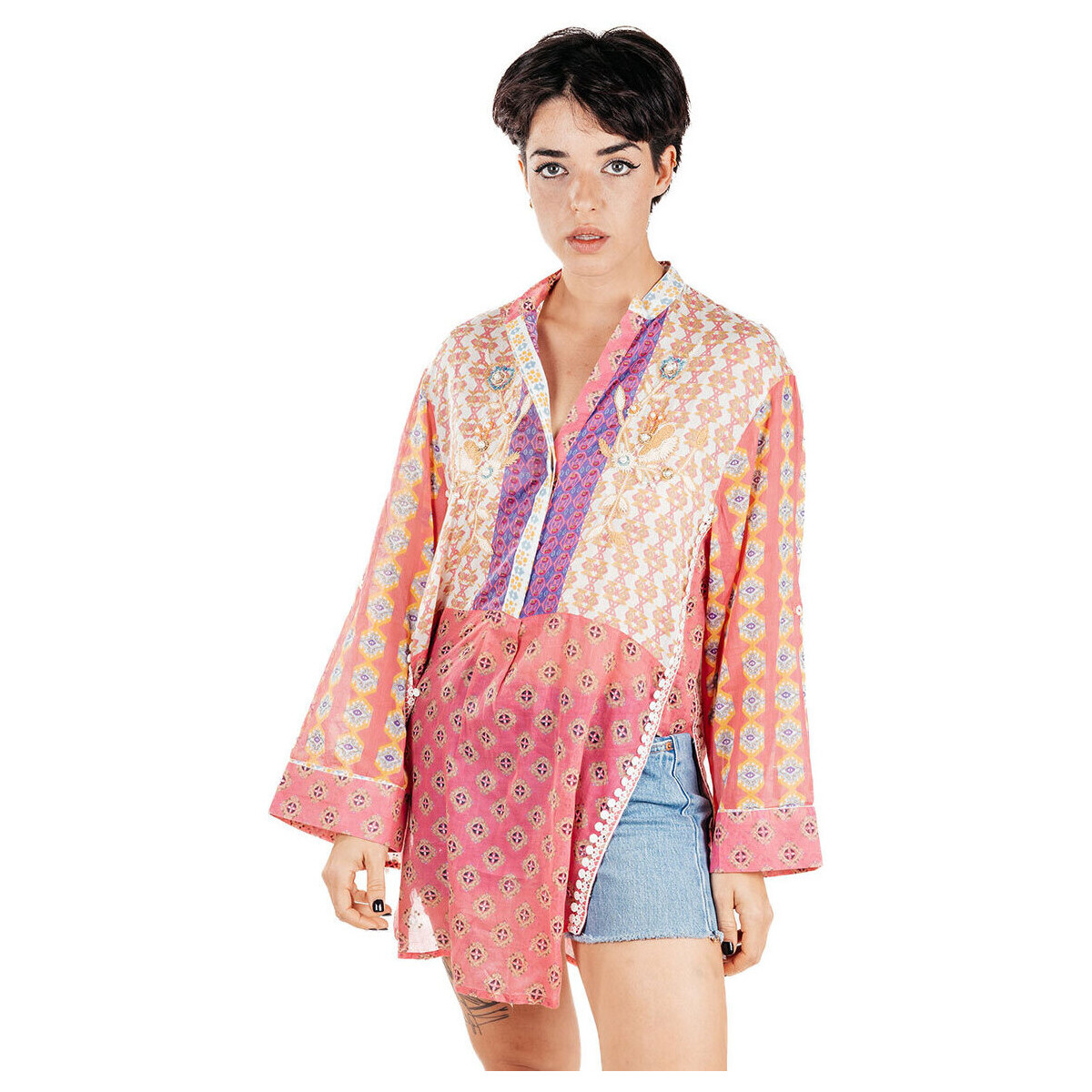 Textiel Dames Jurken Isla Bonita By Sigris Kurta Multicolour