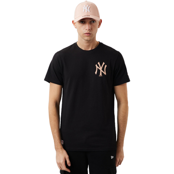 Textiel Heren T-shirts korte mouwen New-Era MLB New York Yankees Tee Zwart