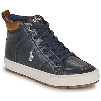 Schoenen Jongens Hoge sneakers Polo Ralph Lauren JAXSON Marine / Bruin