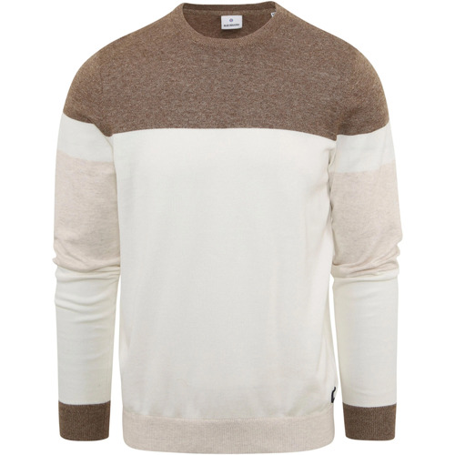 Textiel Heren Sweaters / Sweatshirts Blue Industry Pullover Strepen Bruin Beige
