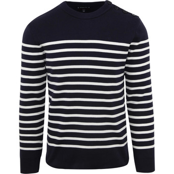 Textiel Heren Sweaters / Sweatshirts Armor Lux Groix Trui Strepen Navy Blauw
