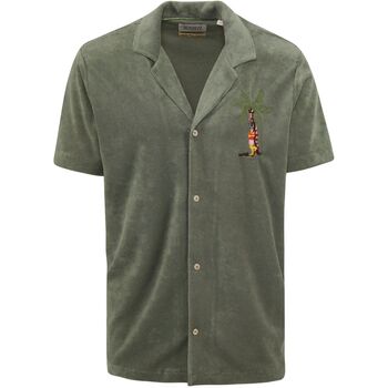 Textiel Dames Overhemden Scotch & Soda Shortsleeve Overhemd Badstof Groen Groen