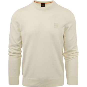 Textiel Heren Sweaters / Sweatshirts BOSS Pullover Kanovano Ecru Beige