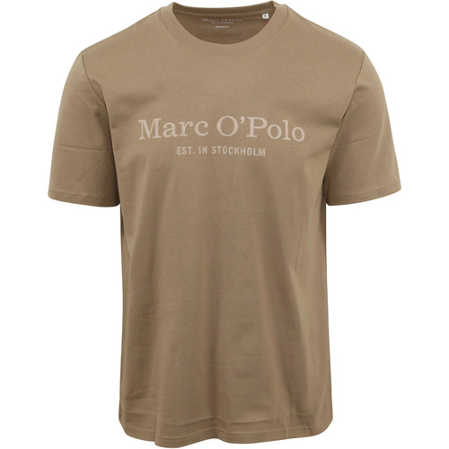 Textiel Heren T-shirts & Polo’s Marc O'Polo T-Shirt Logo Bruin Bruin