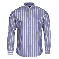 Textiel Heren Overhemden lange mouwen Polo Ralph Lauren CHEMISE COUPE DROITE EN OXFORD Blauw / Wit