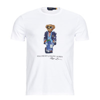 Textiel Heren T-shirts korte mouwen Polo Ralph Lauren T-SHIRT AJUSTE EN COTON REGATTA BEAR Wit